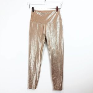Beyond Yoga Luxe High Waisted Midi Legging Matte Light Gold Foil Women's Medium